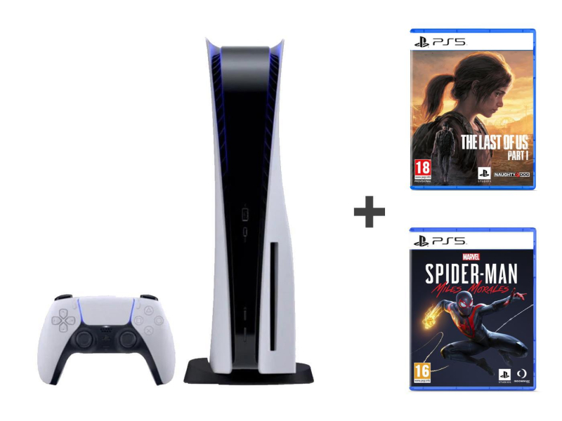 Sony PlayStation 5 + Marvel's Spider-Man + The Last Of Us Part I